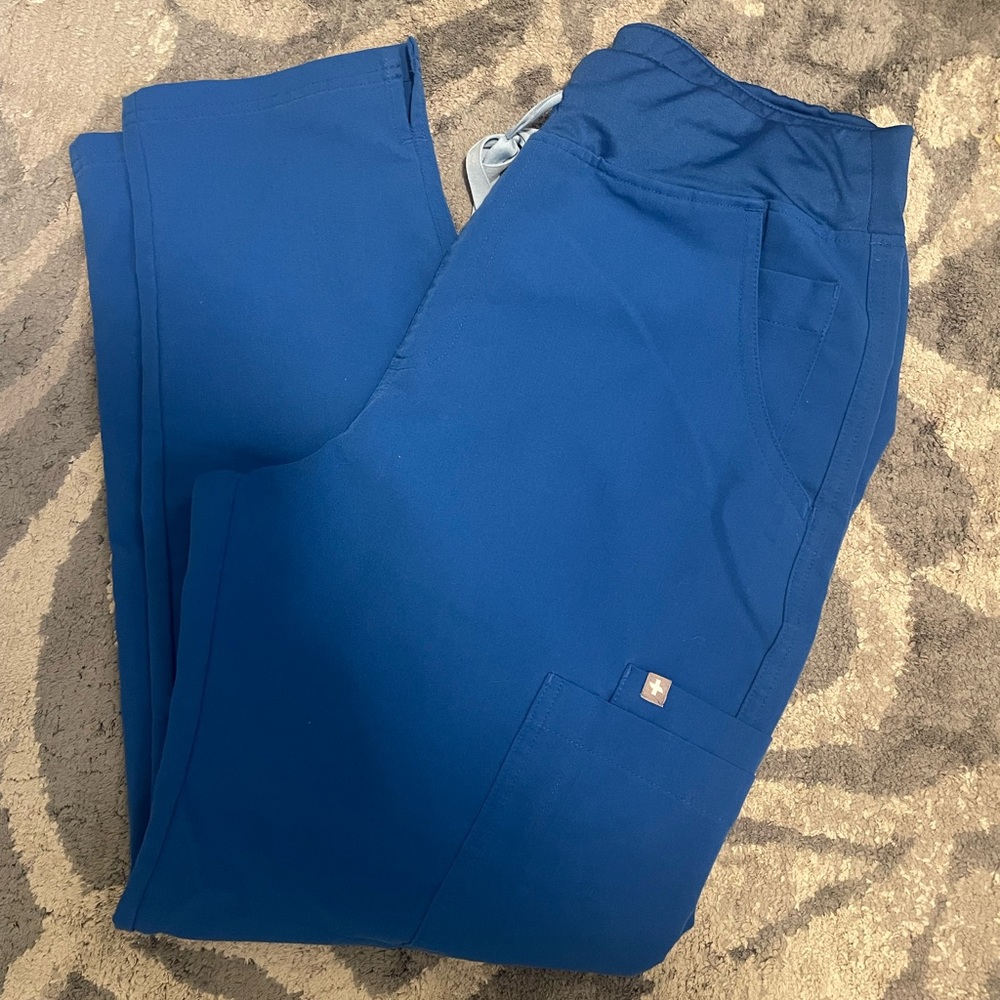 Blue High Waisted Figs Set